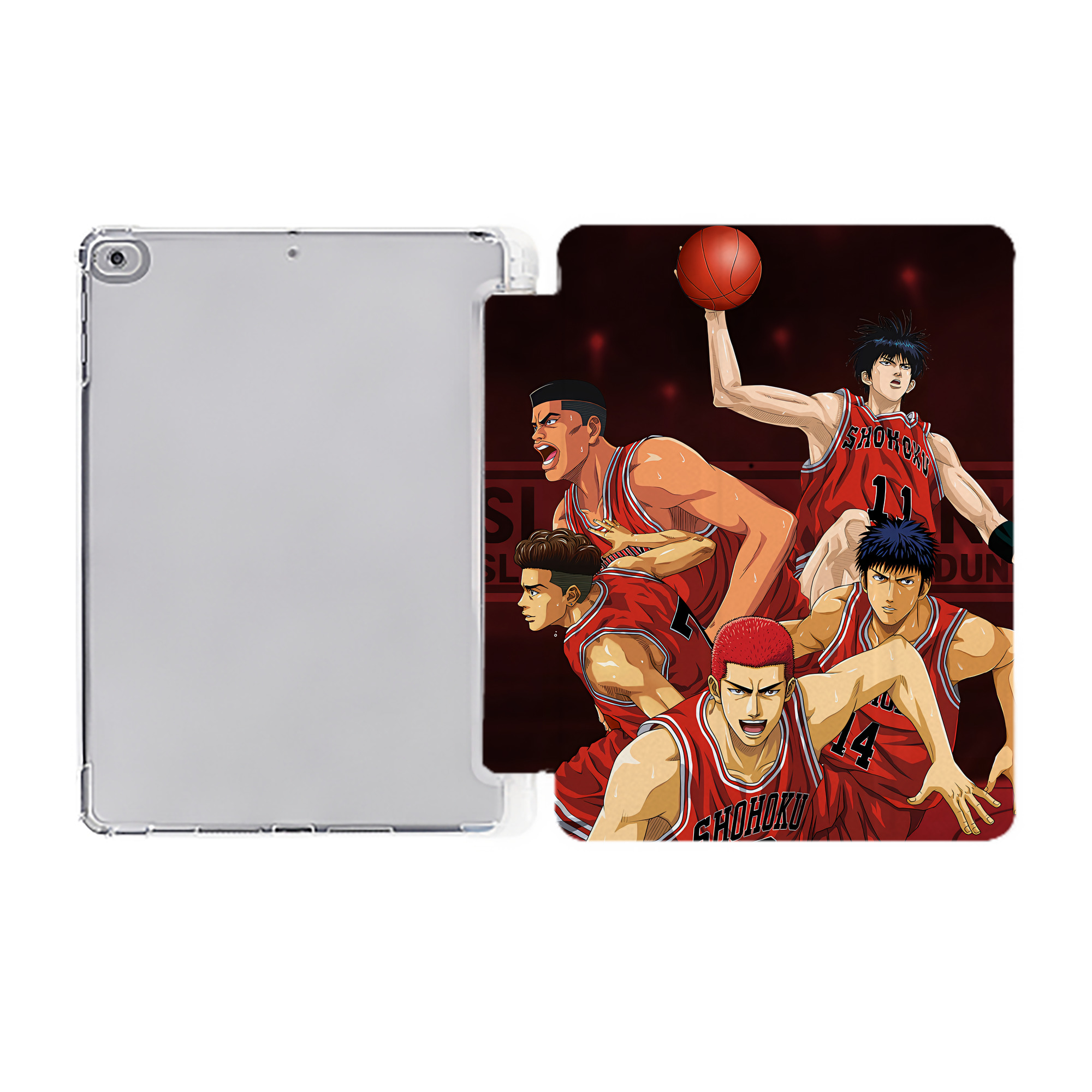 （画像用） SLAM DUNK／スラムダンク IPad ケース ペン収納付き 三つ折りスタンド PUレザー×シリコン 対応機種9.5/10.5/10.9インチ